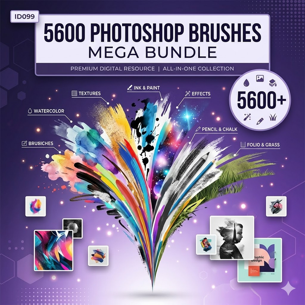 Jual ID099 - 5600 Photoshop Brushes Mega Bundle | Shopee Indonesia