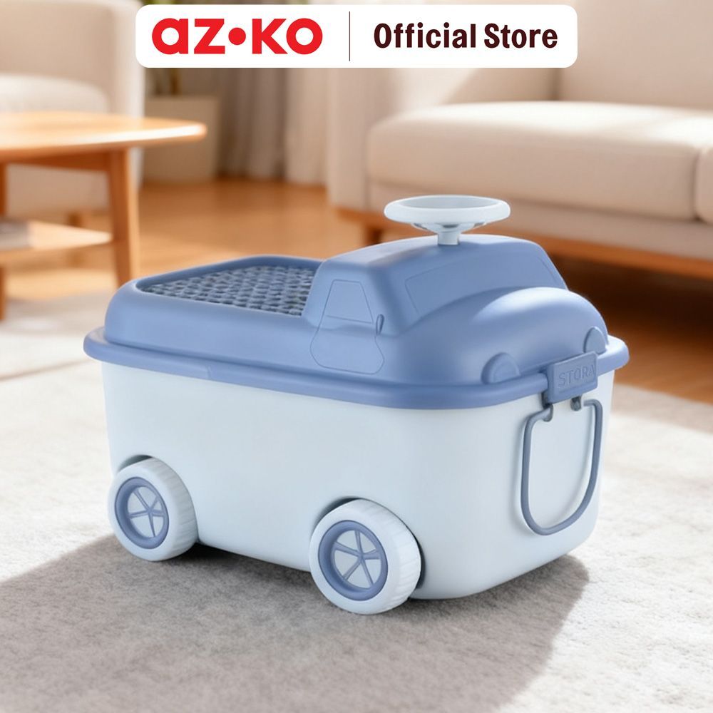 Jual AZKO Stora 49x32x36 cm Kotak Penyimpanan Anak Dengan Roda Car ...