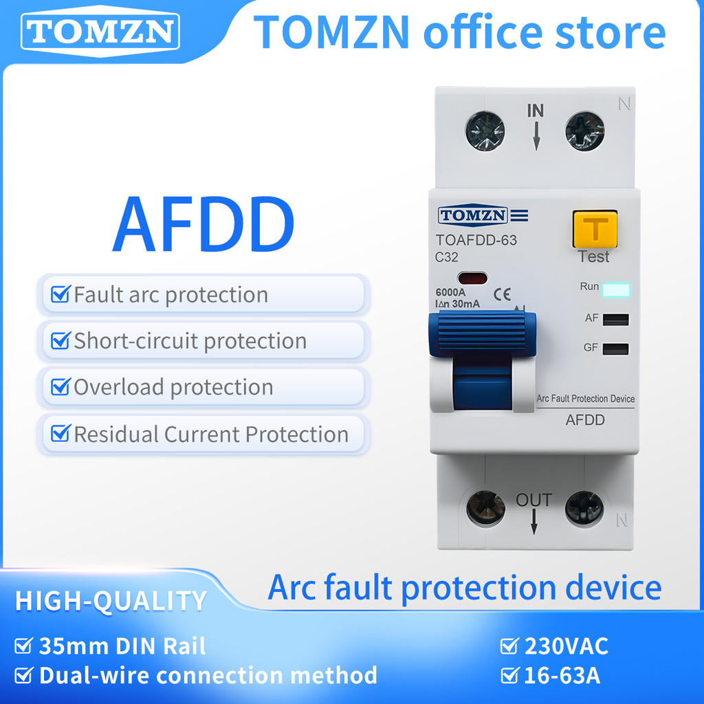 Jual TOMZN AFDD Arc Fault Detection Device RCBO Circuit Breaker 2P ...