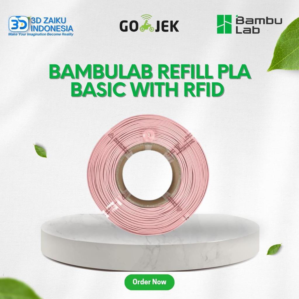Jual Bambulab Refill PLA Basic 3D Printer Filament Smooth Surface 1 KG ...