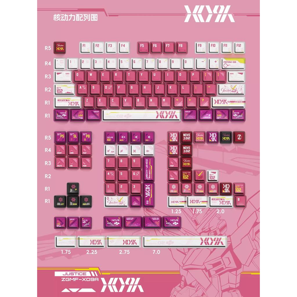 Jual PIIFOX Justice Keycaps Nuclear Profile Dye Sub PBT+PC Keycap 143 ...