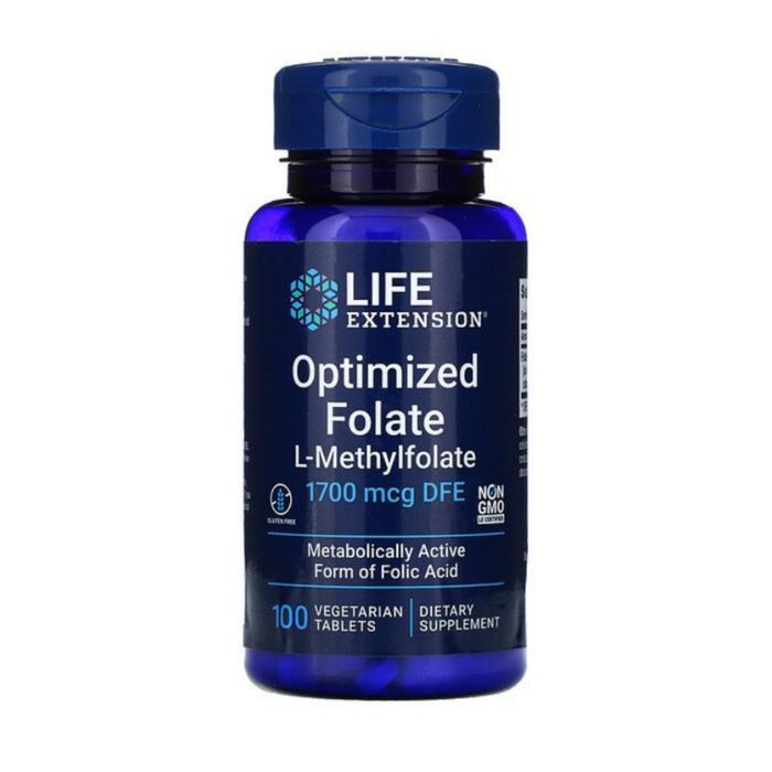 Jual Life Extension Optimized Folate, 1,700 mcg DFE, 100 Vegetarian ...