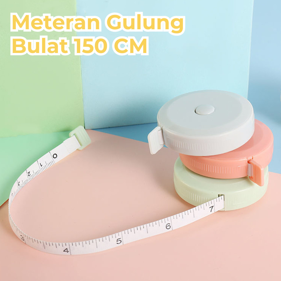 Jual H5605 Meteran Gulung Bulat Roll Mini Panjang 150CM / Meteran Kain ...