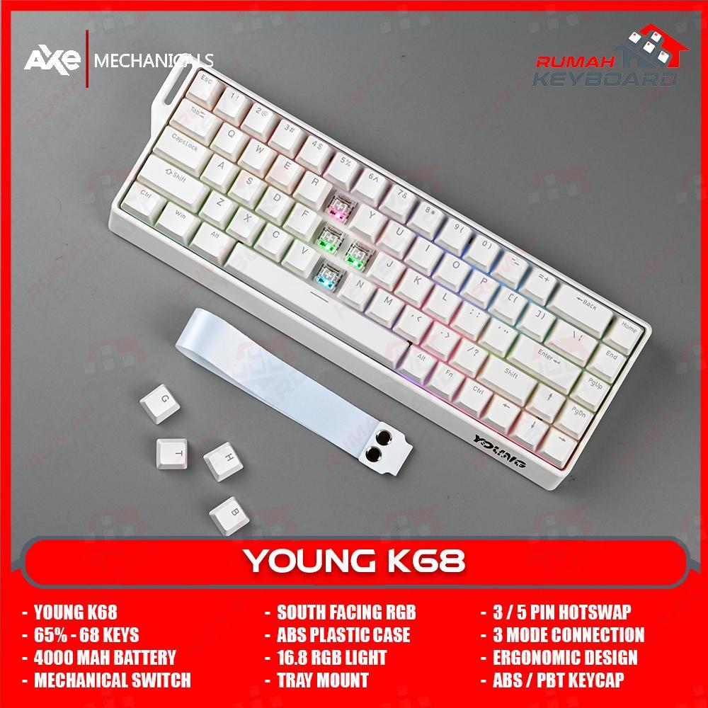 Jual YOUNG K68 - 65% - 3 Mode - RGB - South Facing - 5 PIN Hotswap ...