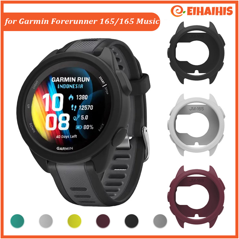 Soft Hollow Silicone Case for Garmin Forerunner 165 Music Smart Watch Rubber Protective Screen Protector Cover Case Shell Jam Tangan Smartwatch for Garmin Forerunner 165