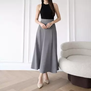 Hanalisa Fashion Skirt Audy Rok Maxy Wanita Bahan Scuba Strech Model Loose Anti Kusut Rok Flare