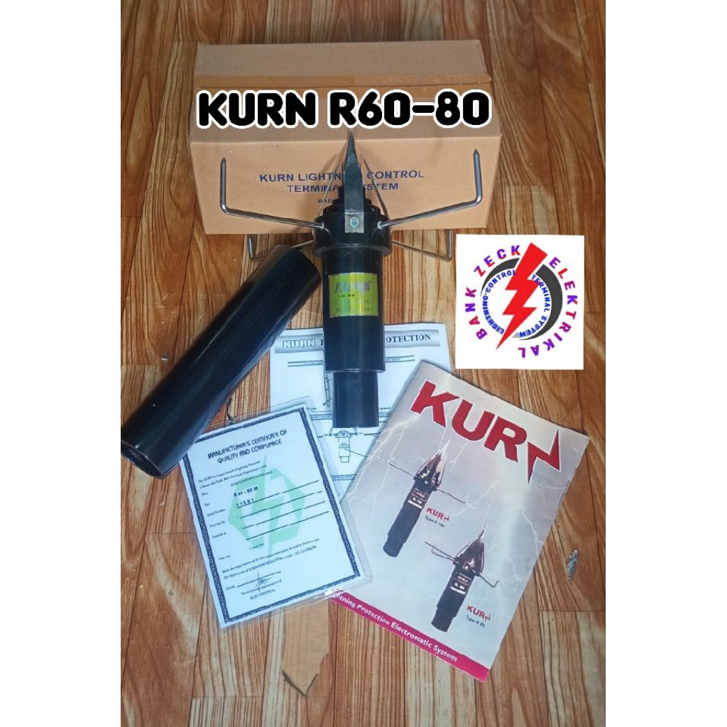 Jual Penangkal Petir KURN R60-80Meter Original Box Coklat | Shopee ...