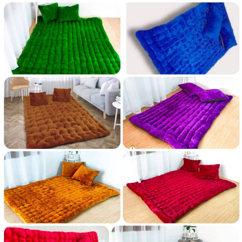 Jual KASUR GENDER BULU+2 BANTAL RASFUR TEBAL+2 BANTAL KASUR LANTAI BULU ...
