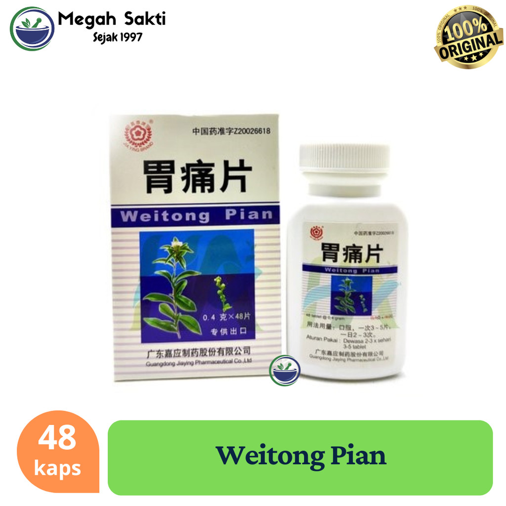 Megah Sakti - Weitong Pian - Pereda Sakit Maag, Asam Lambung, Kembung dan Mual 48's