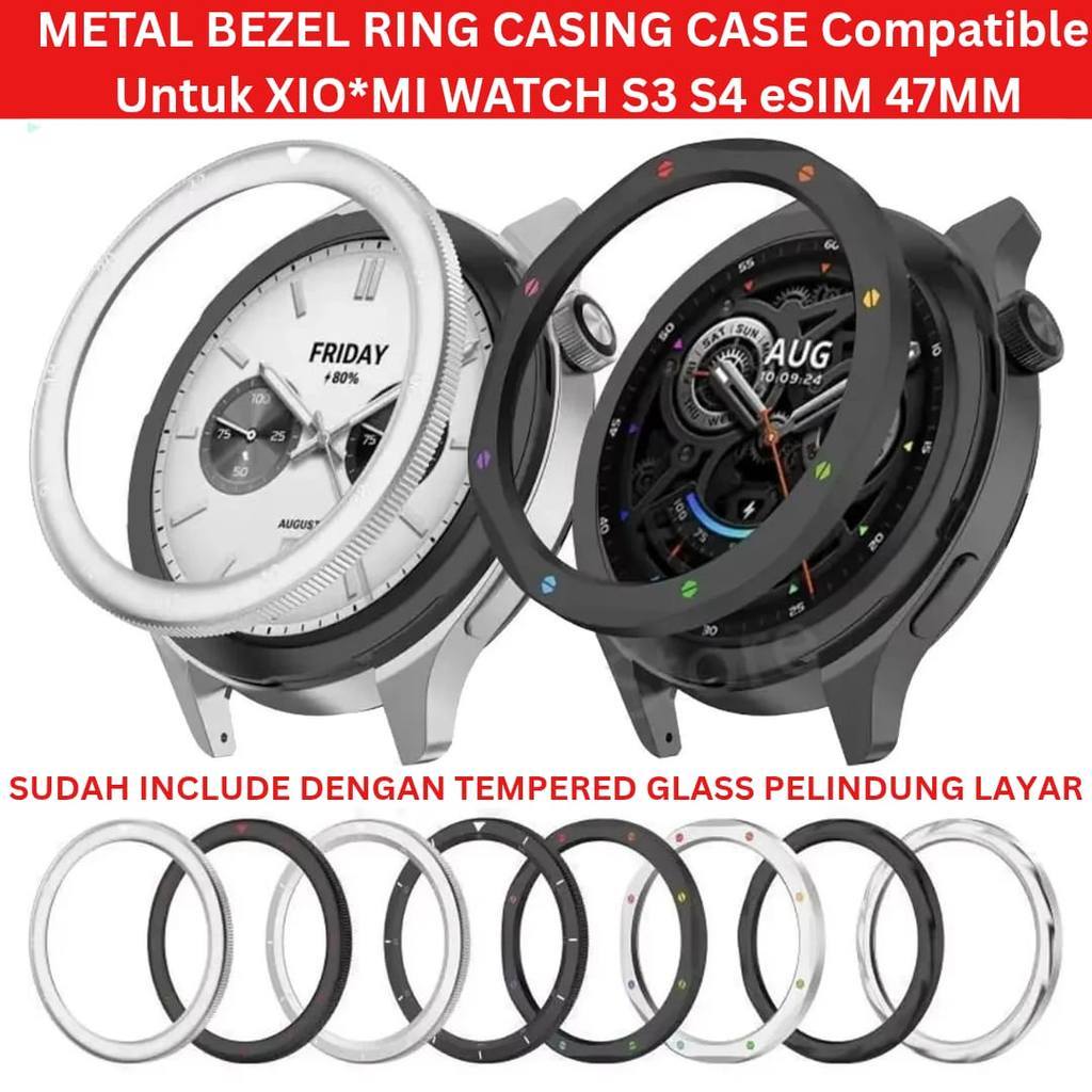 Jual Metal Bezel Ring Casing Case with Tempered Glass Compatible Untuk ...