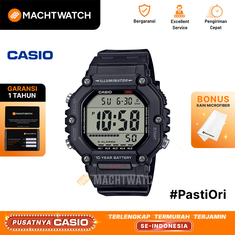 Jual Jam Tangan Pria Casio General AE-1600H-1AVDF AE1600 AE-1600H ...
