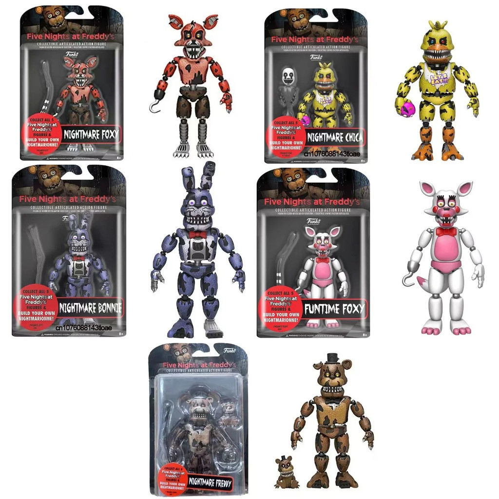 Jual 14cm FNAF Figures Nightmare Freddy Bonnie Foxy ica Action Figure ...
