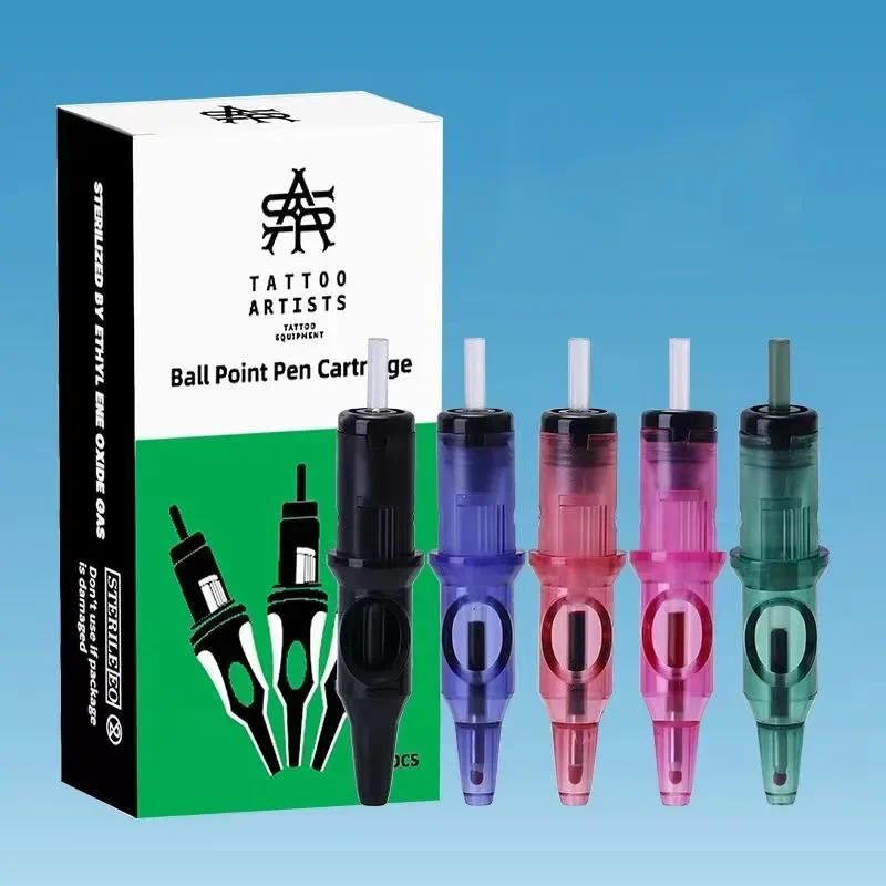 Jual NEW 5/10/20pcs Ballpoint Tattoo Cartridge Needles 5 Colors ...