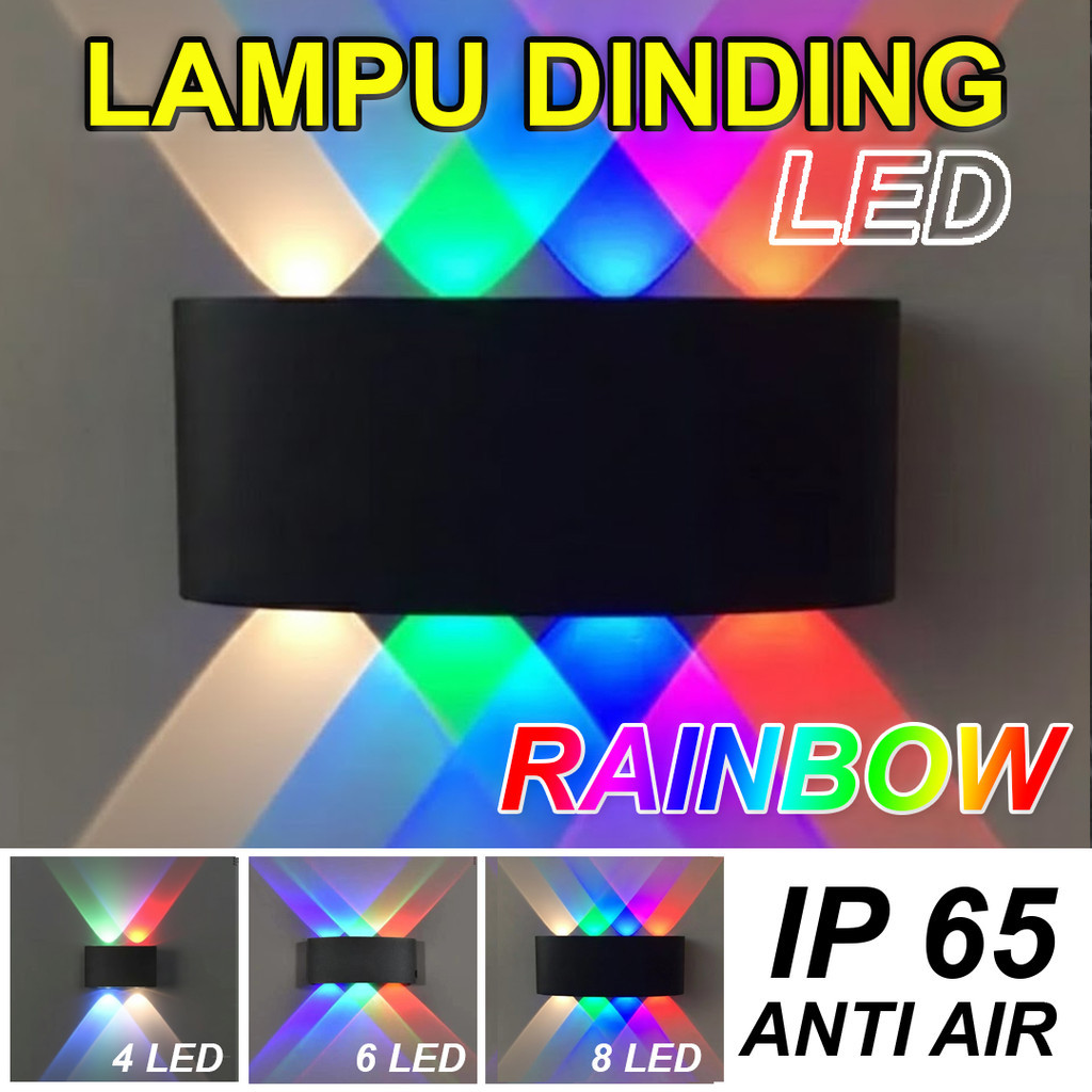 Jual Lampu Dinding LED 2 Arah RGB Minimalis Estetik Aesthetic AC 220V ...