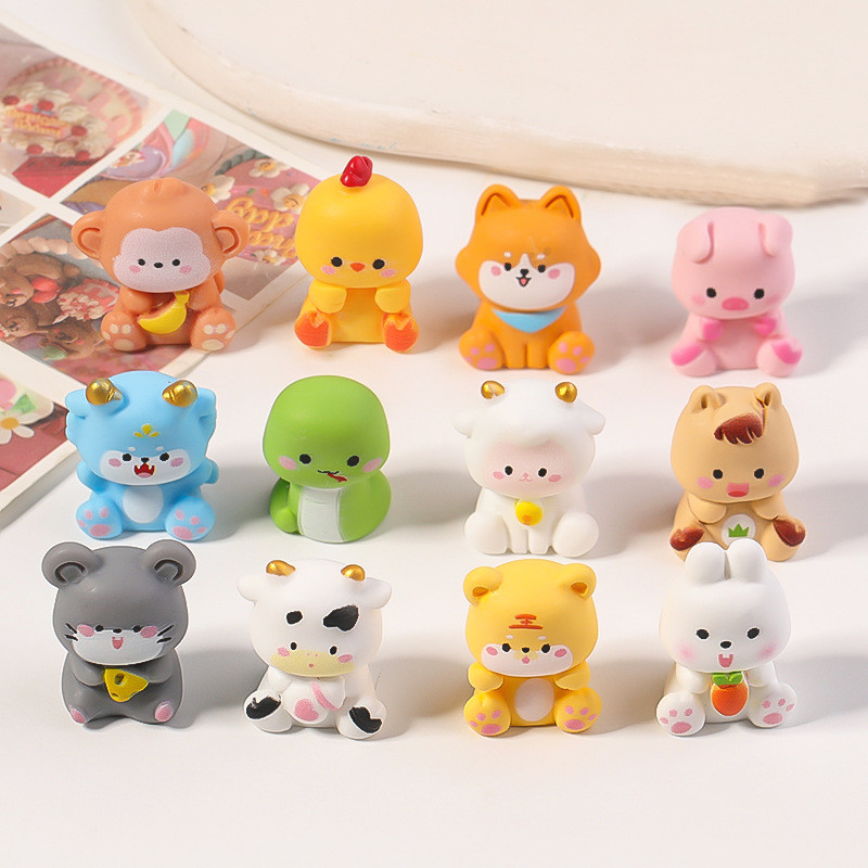 Jual 12 Shio Mini Resin - Miniatur Binatang - Pajangan DIY - Mini ...