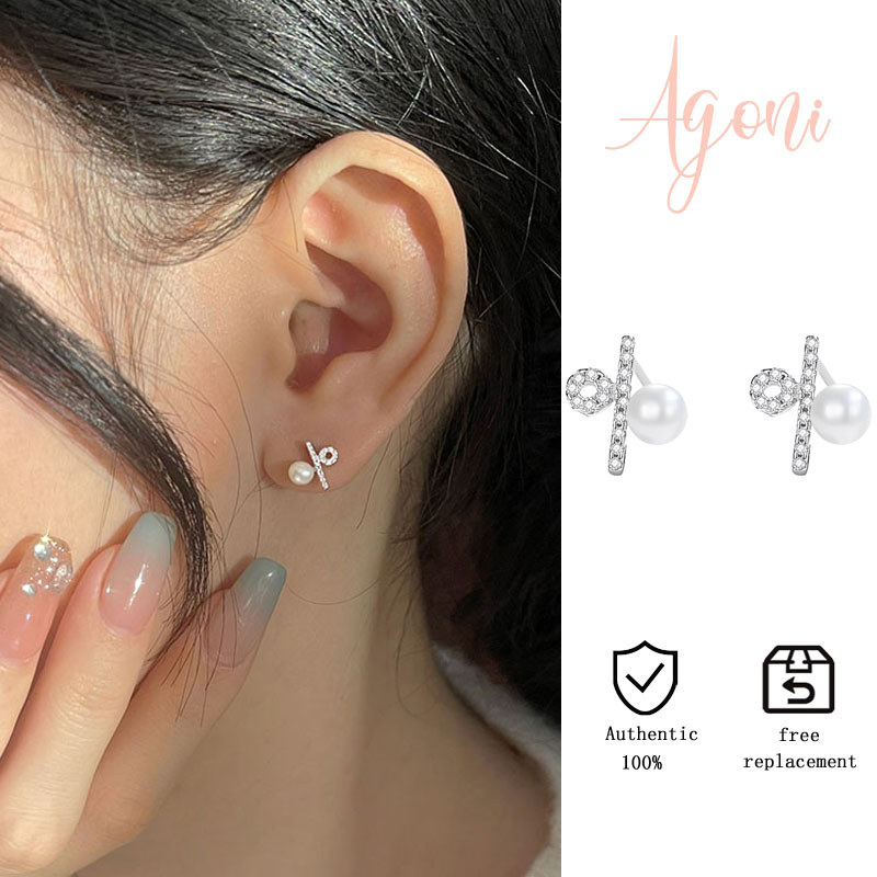 Jual Anting Mutiara Simbol Persentase Mini Berlian Kecil yang Modis dan ...