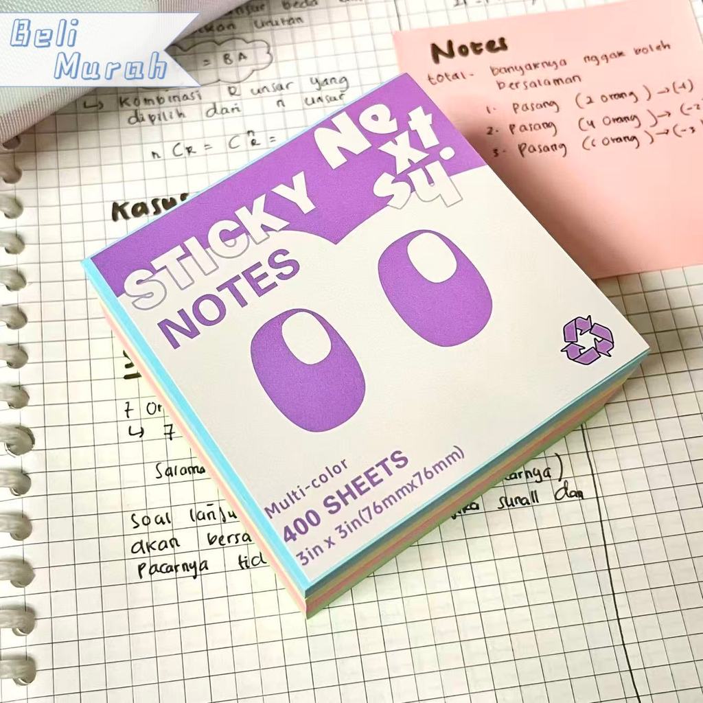 Jual Sticky note 400 lembar catatan memo / mix color sticky note ...