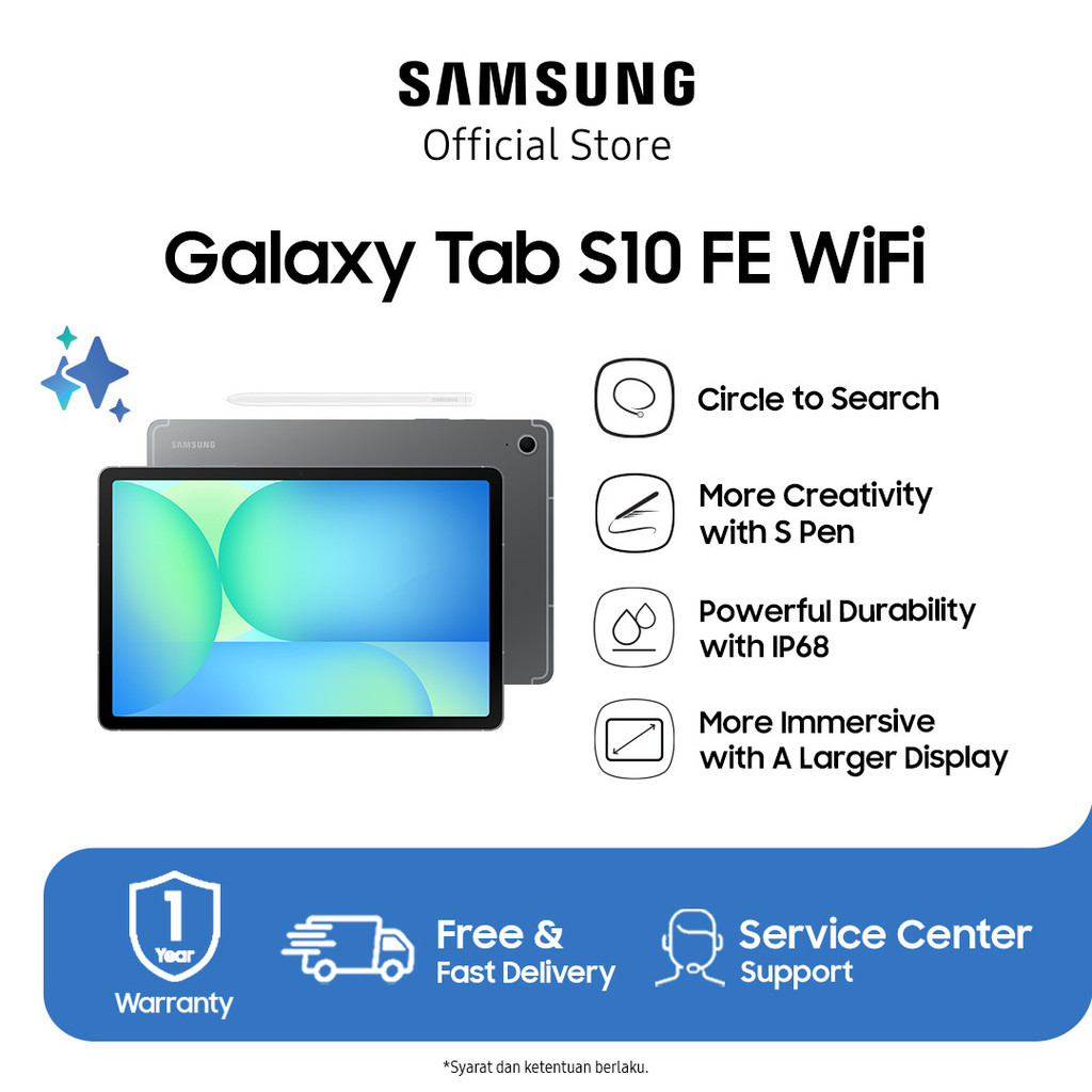 Jual Samsung Galaxy Tab S10 FE Wifi 8GB/128GB - Gray | Tablet AI ...