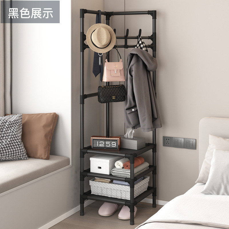 Jual Corner Clothes Rack Multi Tiered Adjustable Standing Coat Hanger ...