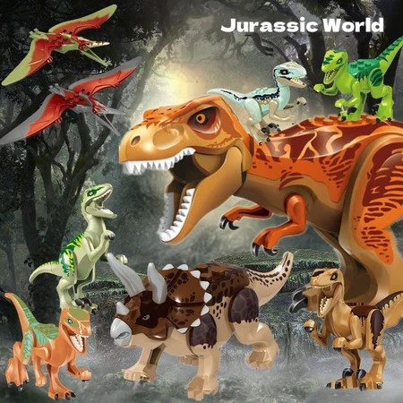 Jual Mainan Dinosaurus Building Blocks Besar Dino DIY Blok Jurassic T ...