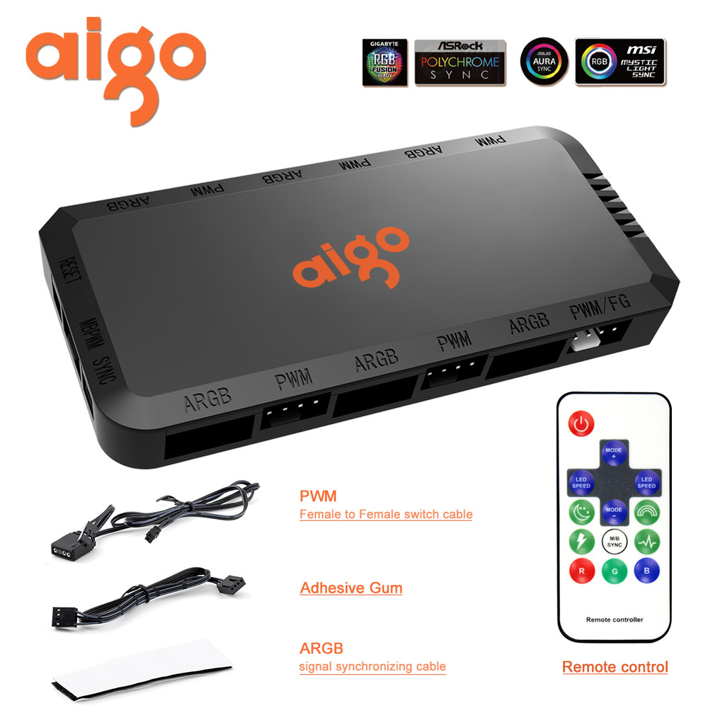 upHere ARGB-controller voor pc, 5V 3-pin PWM temperatuurregeling