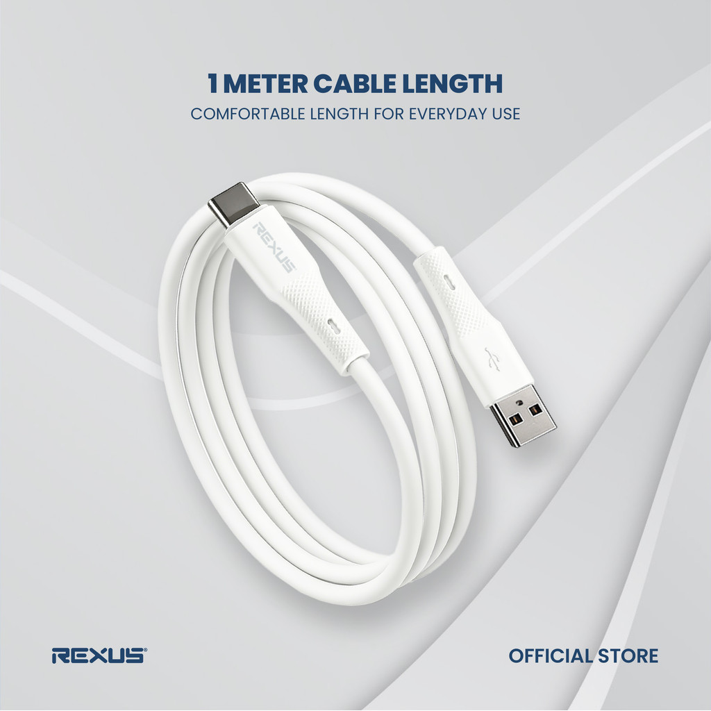 Rexus Cable CB10 Type C to C / A to C 65W Fast Charging Silicone (3)