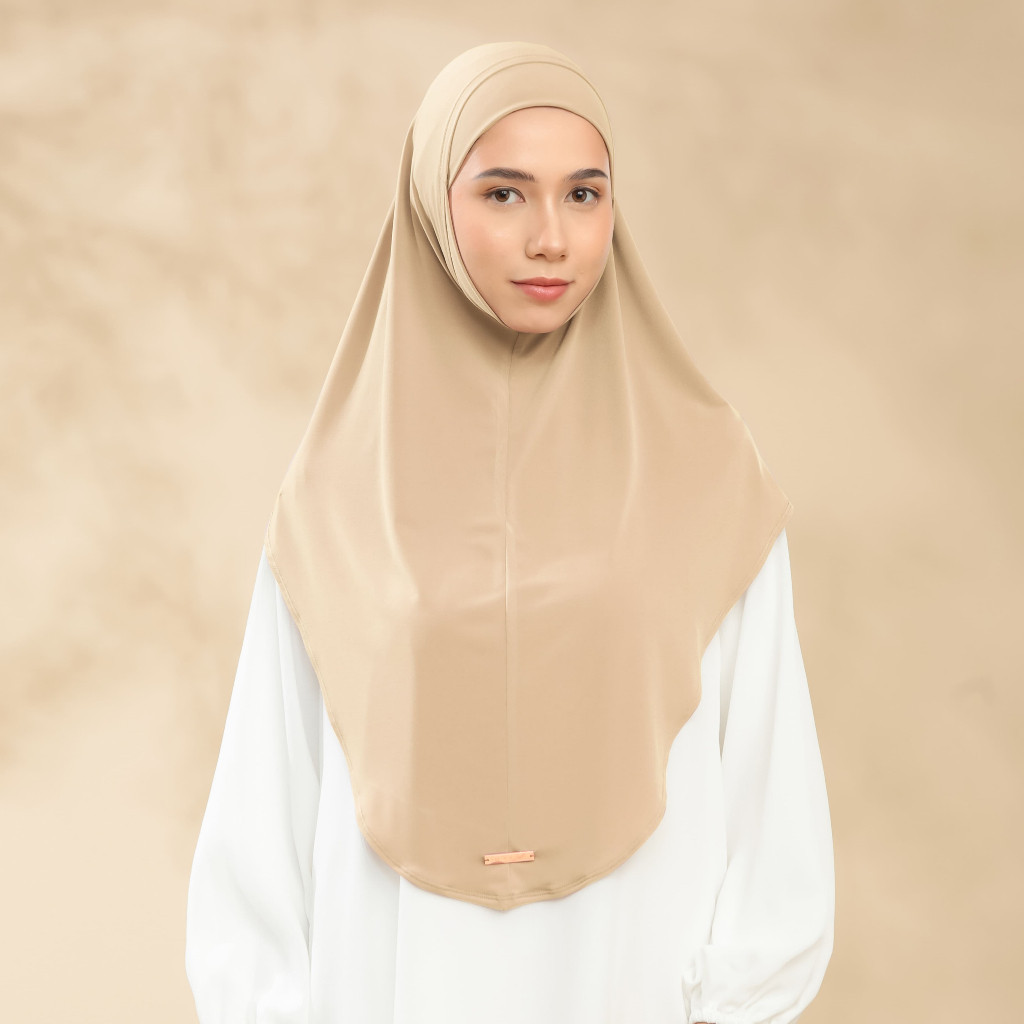 Lozy Hijab Malay Instan Lozy X Lesti (Instan Hijab Dagu Bahan Jersey)