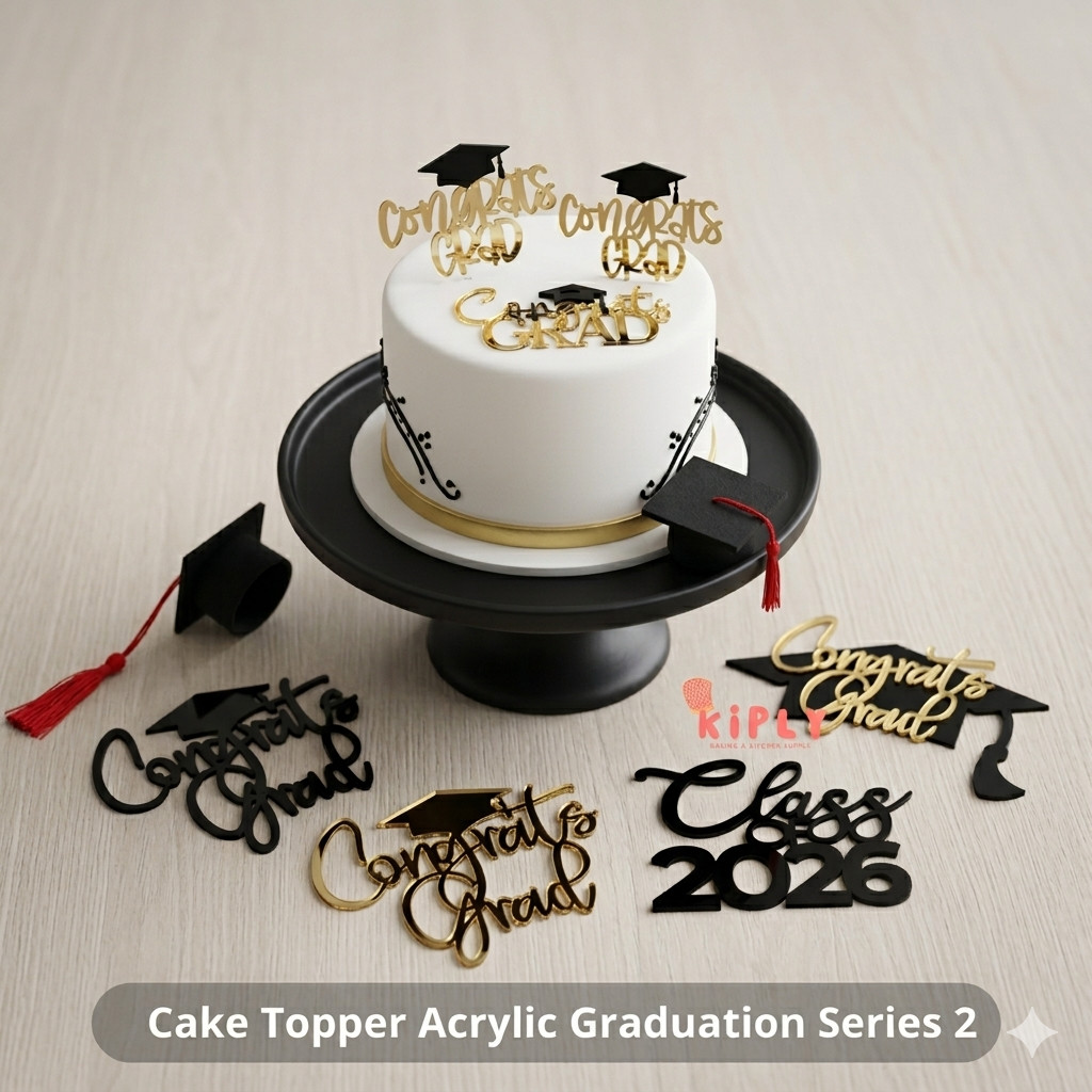 Jual Cake Topper Acrylic Wisuda Series 2 (6 Motif) | Topper Graduation ...