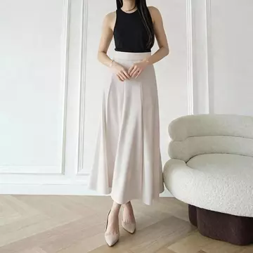 Hanalisa Fashion Skirt Audy Rok Maxy Wanita Bahan Scuba Strech Model Loose Anti Kusut Rok Flare