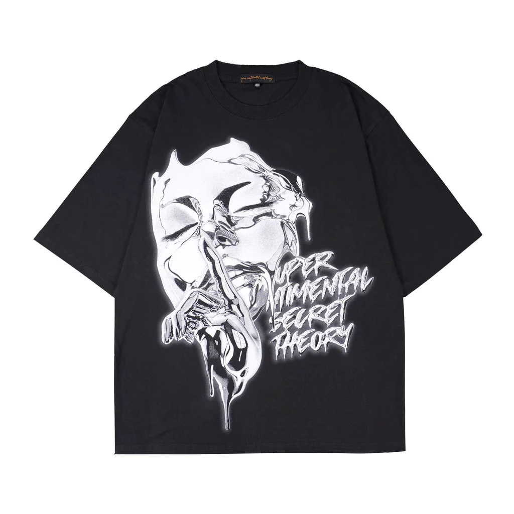 SSST Flecks Oversize T-Shirt Hitam 235 GSM Premium Streetwear foto 2