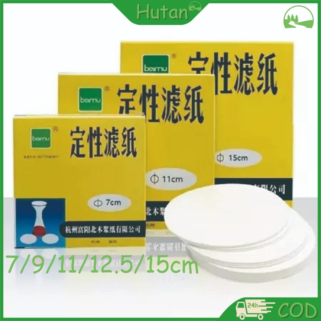 Jual 100pcs 7/9/11/12.5/15cm Kertas Saring Laboratorium Kertas Saring ...