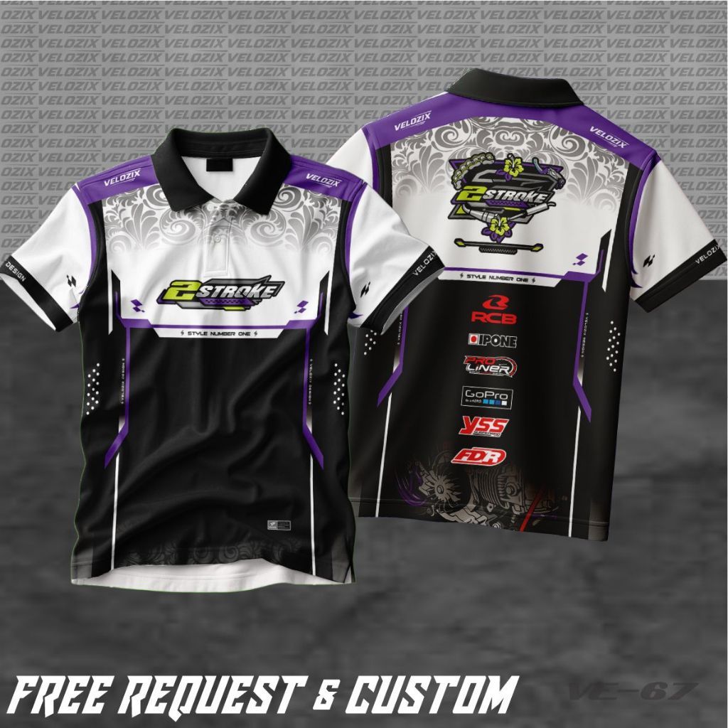 Jual Jersey Racing 2-Stroke Fullprint Custom Nama & Logo – Polo Kerah V ...