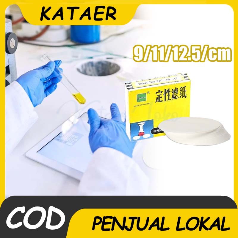 Jual 100pcs Filter Paper Lab Kertas Saring Bulat 9/11/12.5cm Kertas ...