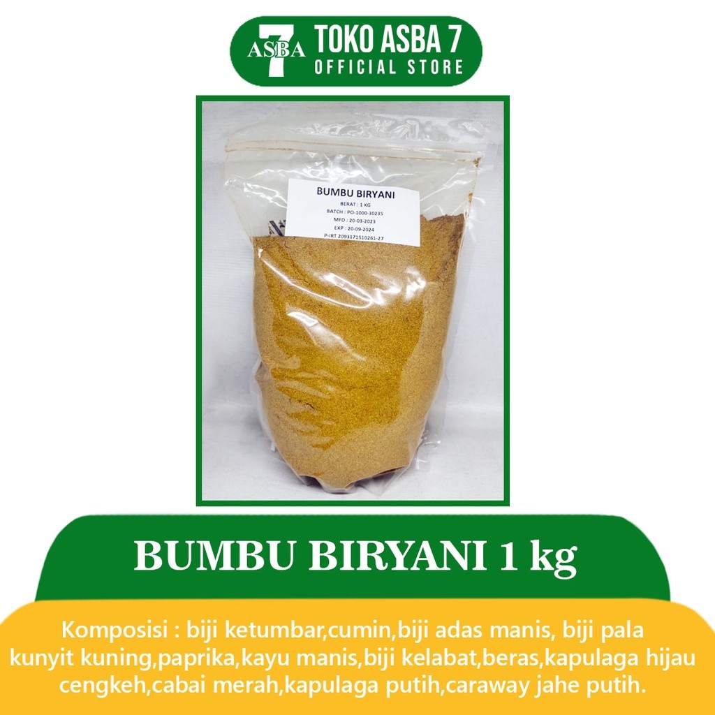 Jual ASBA BUMBU BIRYANI 1 - KG | Shopee Indonesia