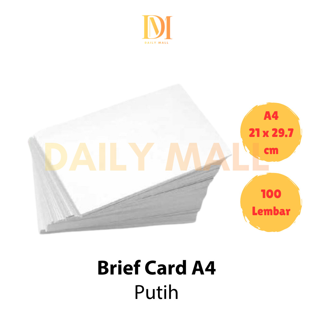 Jual Karton BC A4 isi 100 Lembar Putih / Brief Card / Kertas Manila HVS ...