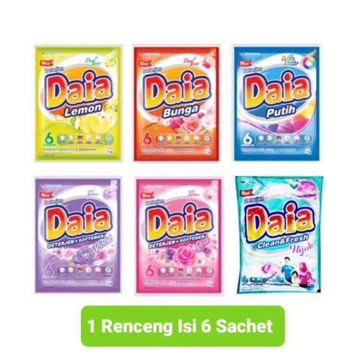 Jual Daia Detergent Renceng 46gr isi 6 - Bunga | Shopee Indonesia