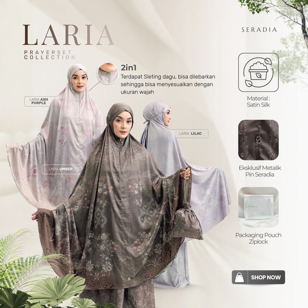 Jual Seradia - Mukena Motif Laria 2in1 | Shopee Indonesia