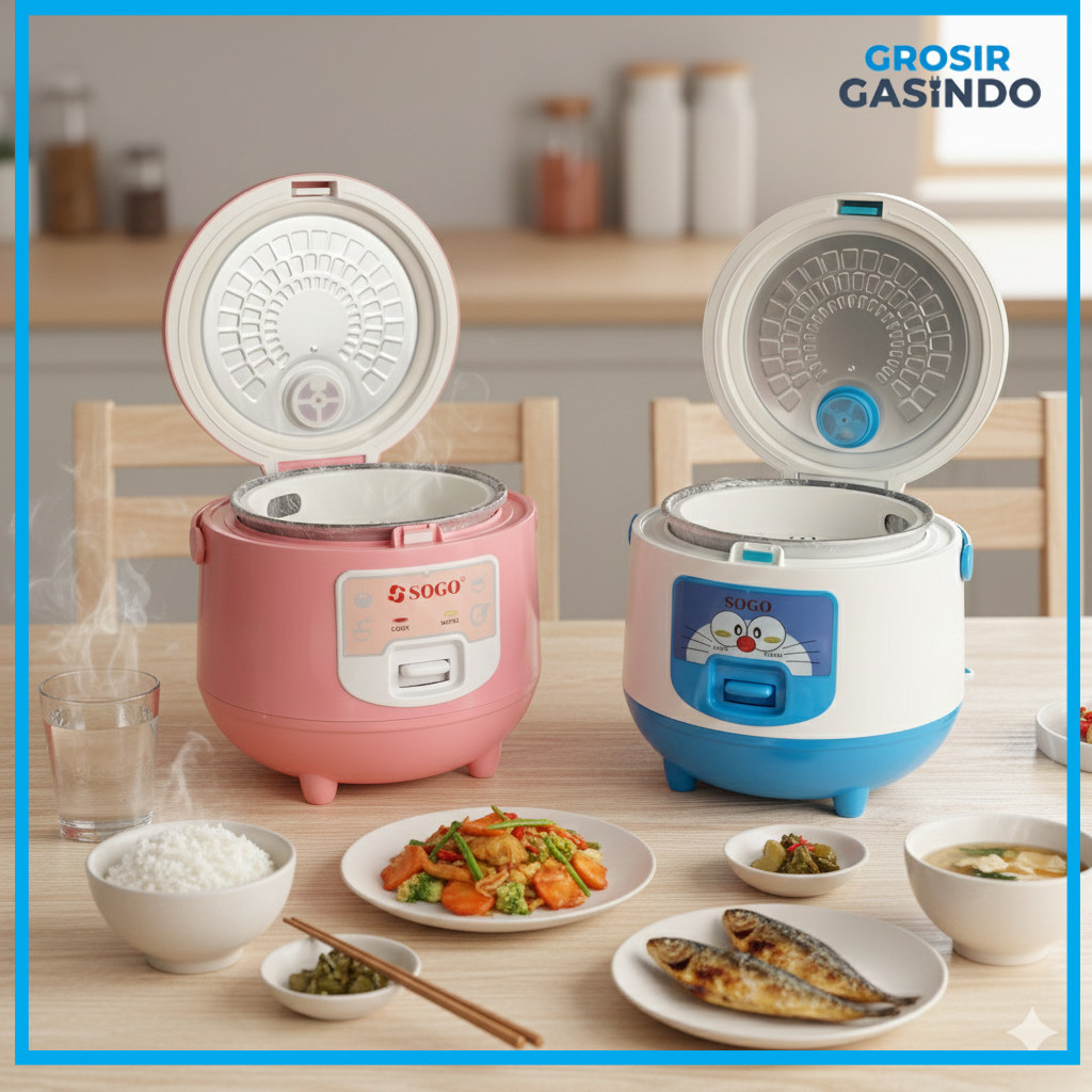 Jual Rice Cooker SOGO SG-108 1.2L - 2 Pilihan Warna Menarik (Push Open ...