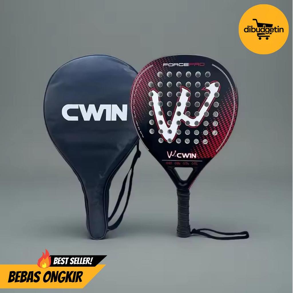 Jual Raket Padel Teardrop Carbon Fiber 3.8cm Thickness 360g - CWIN 4013 ...