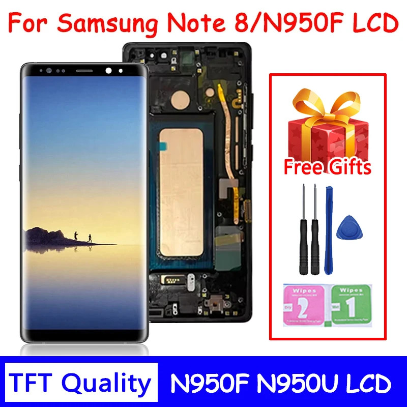 Jual New Note8 Display Screen With Frame For Samsung Note8 N950F N950U ...