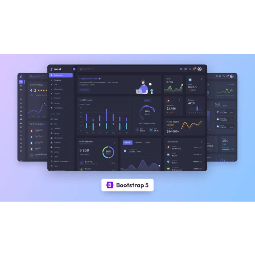 Jual Bootstrap 5 - Sneat v3.0 Pro Admin Dashboard HTML Template ...