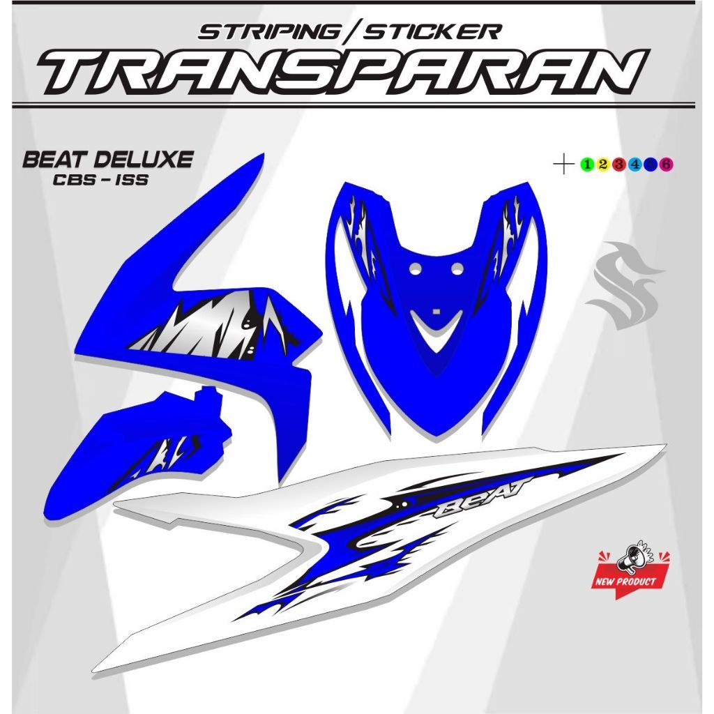 Jual STICKER STRIPING MOTOR BEAT DELUXE TRANSPARAN UV STICKER KEREN ...