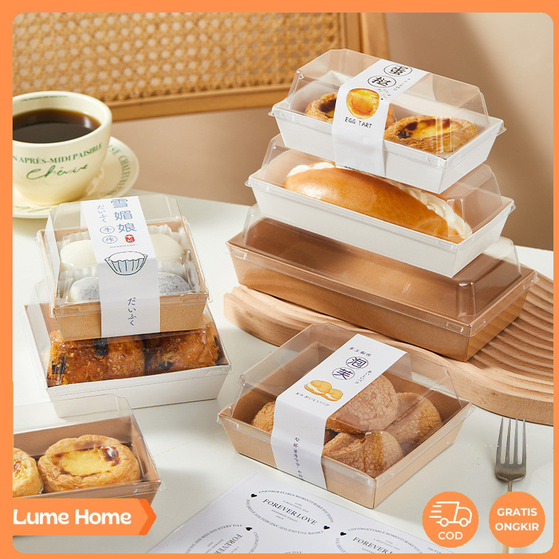Jual PAPER BOX Tahan Panas DESSERT BOX CAKE BOX Mochi KOTAK Burger ...