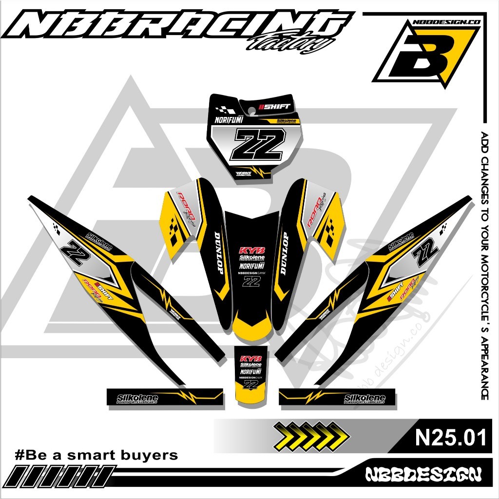 Jual Sticker Rbt Revo Absolut 110 Motor Rbt Bebek Racing Desain Racing ...