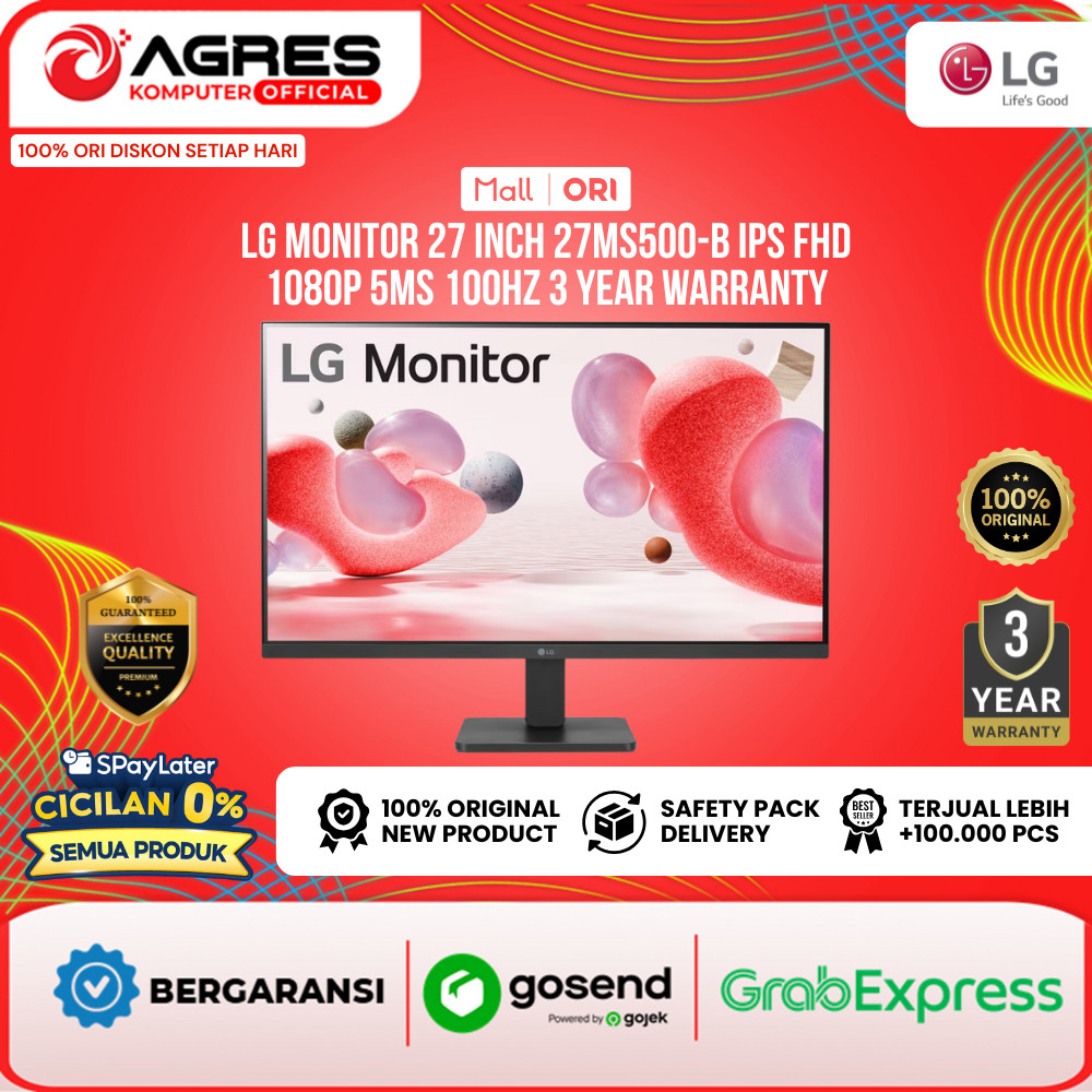 Jual LG 27MS500-B 27 INCH MONITOR IPS FHD 1080P 5MS 100HZ 3Y | Shopee ...