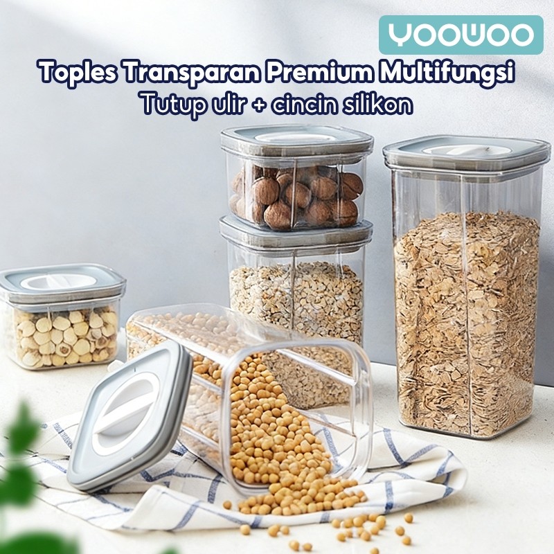 Jual YooWoo Toples Makanan Kedap Udara / Stoples Dapur Plastik / Wadah ...