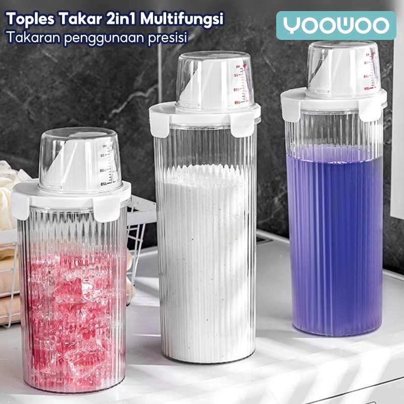 Jual YooWoo Botol Penyimpanan Deterjen / Wadah Laundry Transparan ...