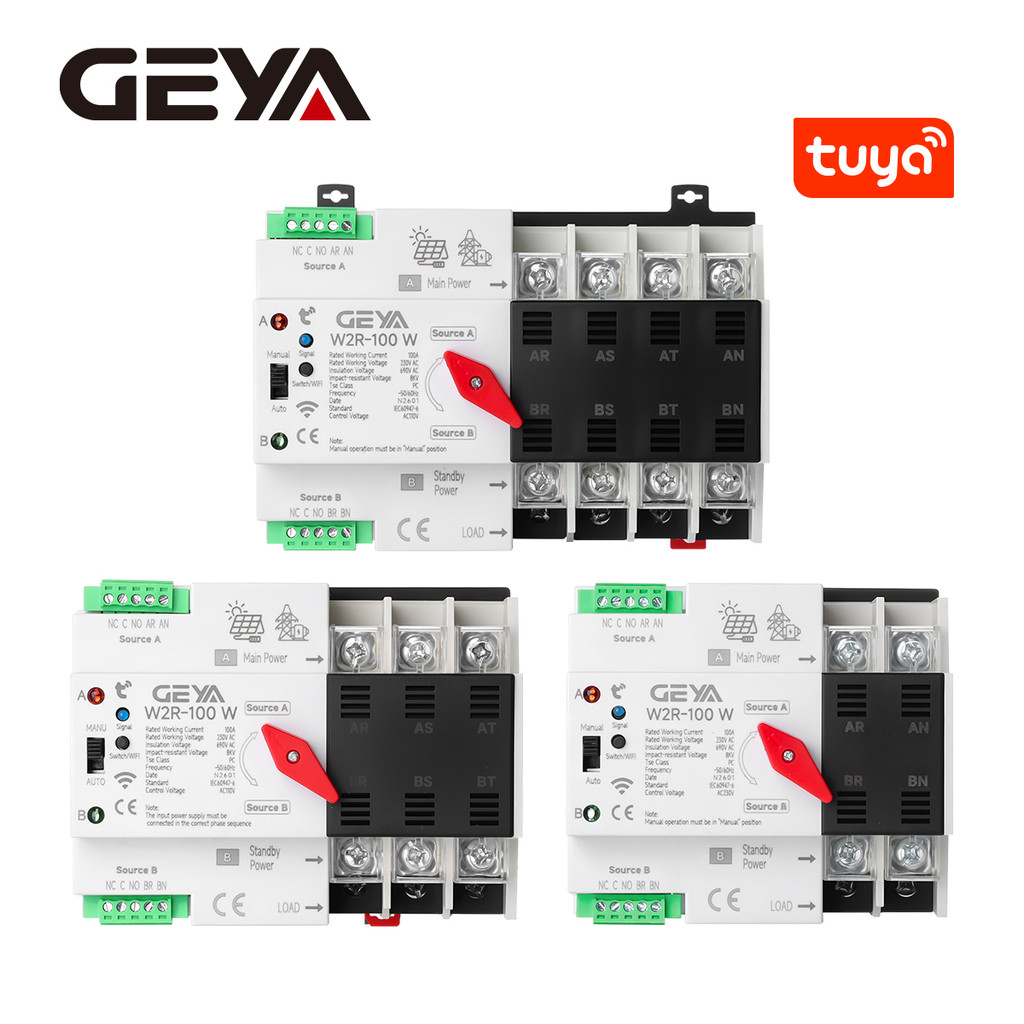 Jual GEYA WIFI Smart ATS 2P 4P 230VAC Dual Power Automatic Transfer ...