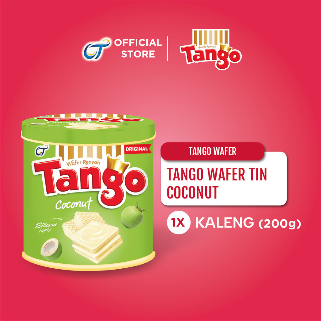 Jual Tango Wafer Rasa Coconut Kaleng 200Gram - Cocok untuk Hadiah ...