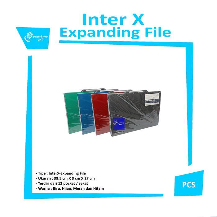 Jual INTER - X Expanding File With Handle Folio - VARIAN - Merah ...